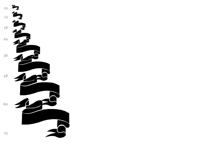 Black & White Banners font waterfall